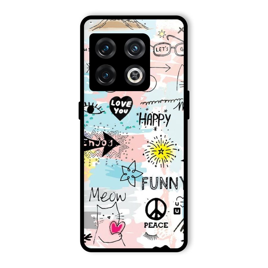 Peace And Funny Glass Back Case for OnePlus 10 Pro 5G