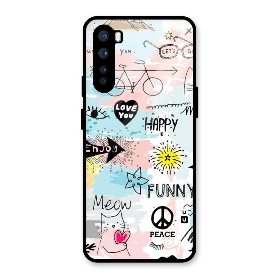 Peace And Funny Glass Back Case for OnePlus Nord