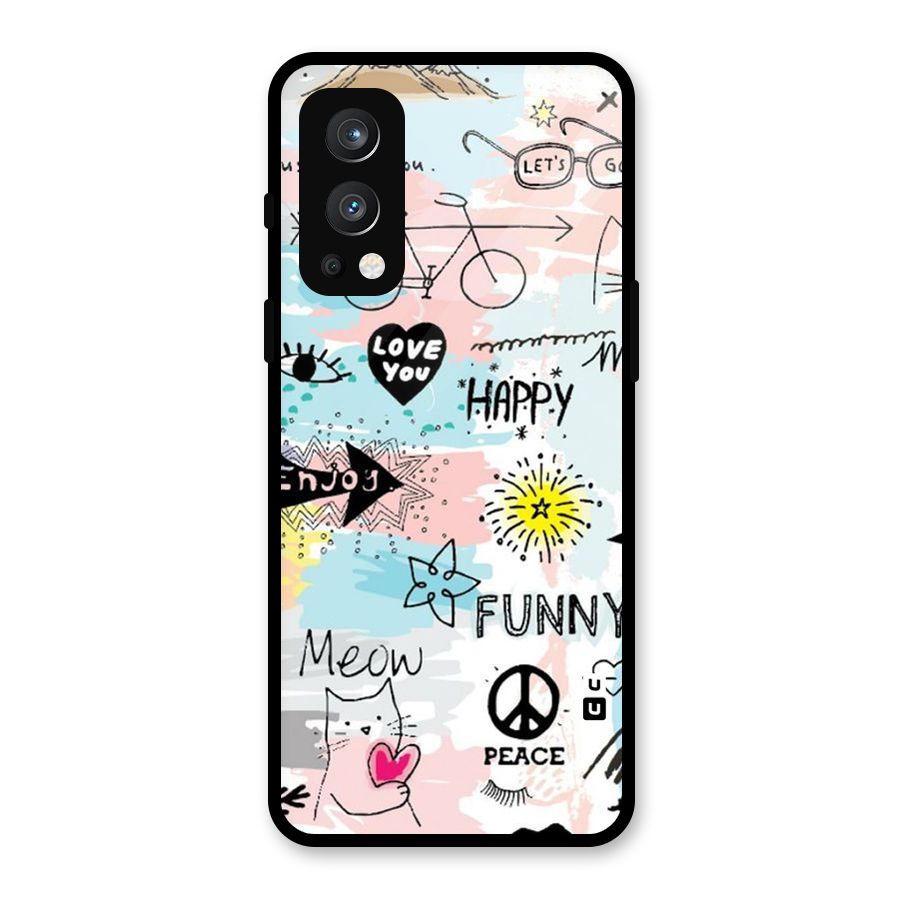 Peace And Funny Glass Back Case for OnePlus Nord 2 5G