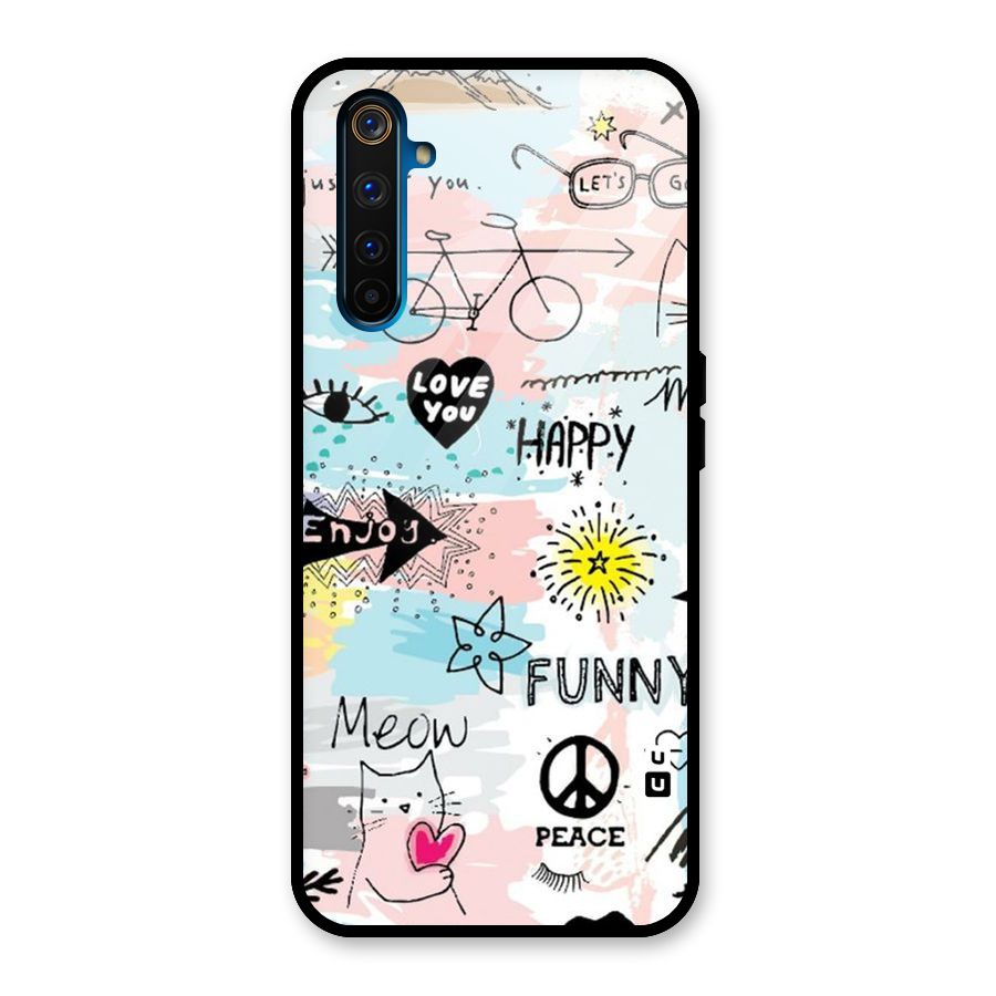 Peace And Funny Glass Back Case for Realme 6 Pro
