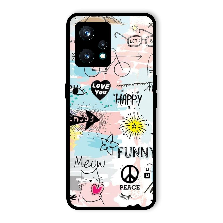Peace And Funny Glass Back Case for Realme 9