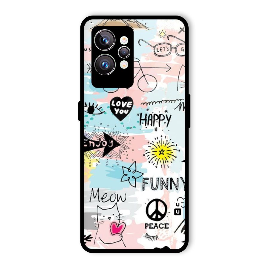 Peace And Funny Glass Back Case for Realme GT2 Pro