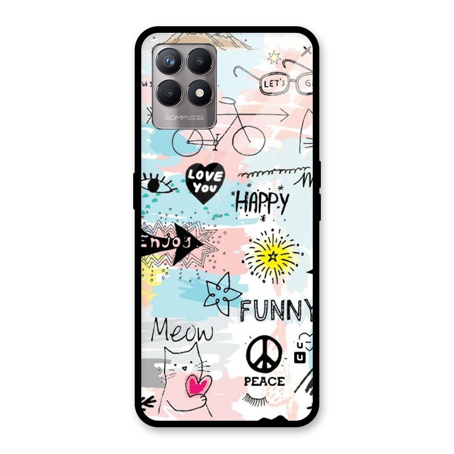 Peace And Funny Glass Back Case for Realme Narzo 50