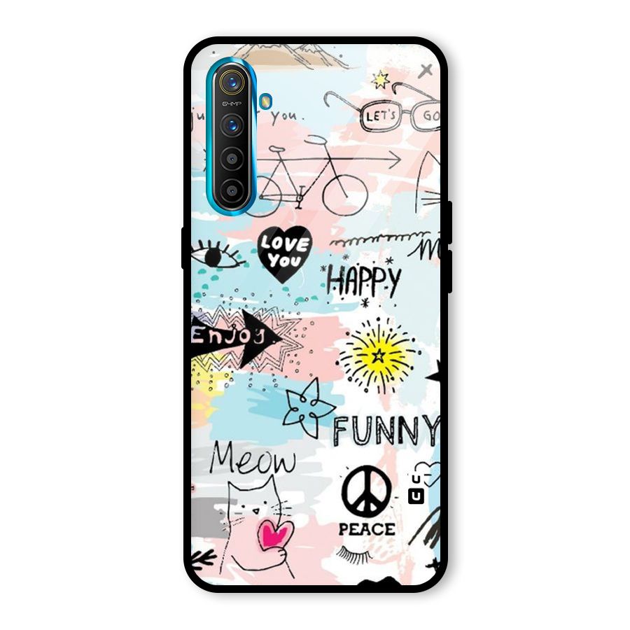 Peace And Funny Glass Back Case for Realme X2