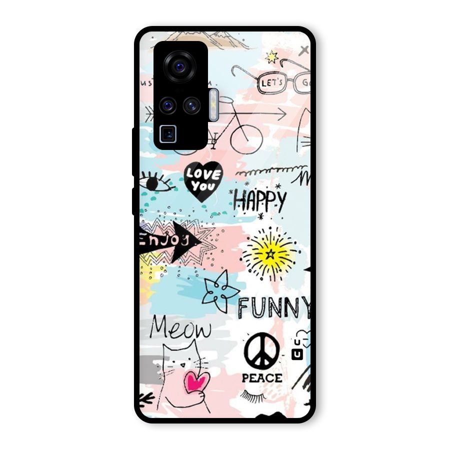 Peace And Funny Glass Back Case for Vivo X50 Pro
