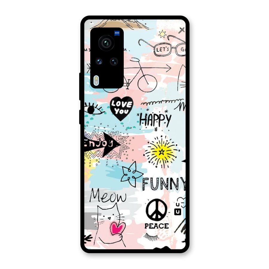 Peace And Funny Glass Back Case for Vivo X60 Pro