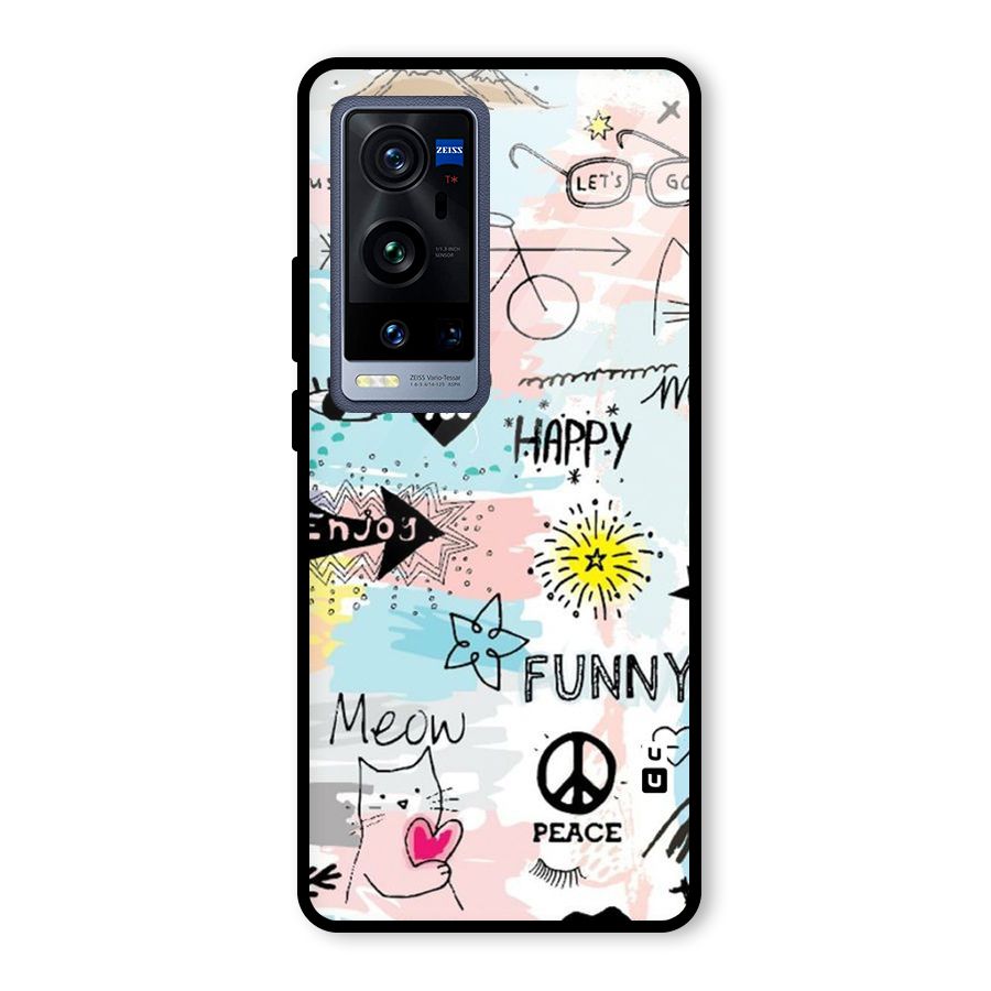 Peace And Funny Glass Back Case for Vivo X60 Pro Plus