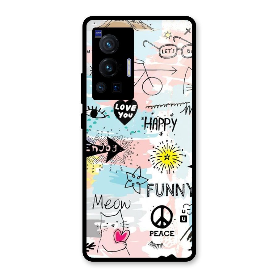Peace And Funny Glass Back Case for Vivo X70 Pro