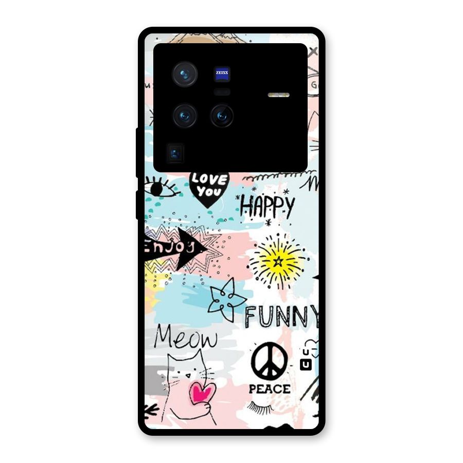 Peace And Funny Glass Back Case for Vivo X80 Pro
