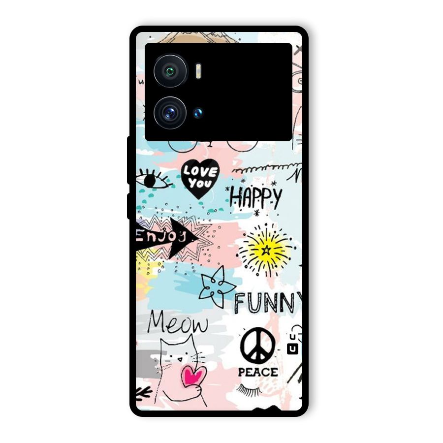 Peace And Funny Glass Back Case for Vivo iQOO 9 Pro