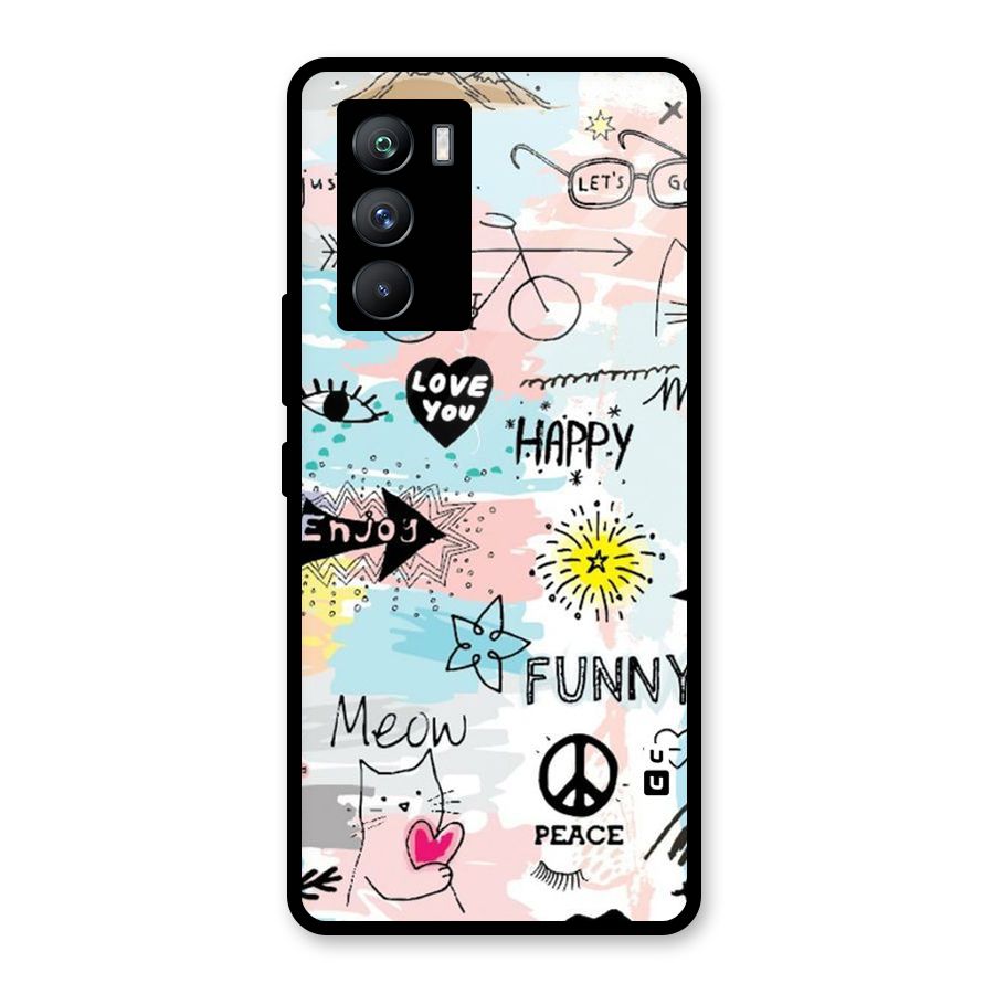 Peace And Funny Glass Back Case for Vivo iQOO 9 SE