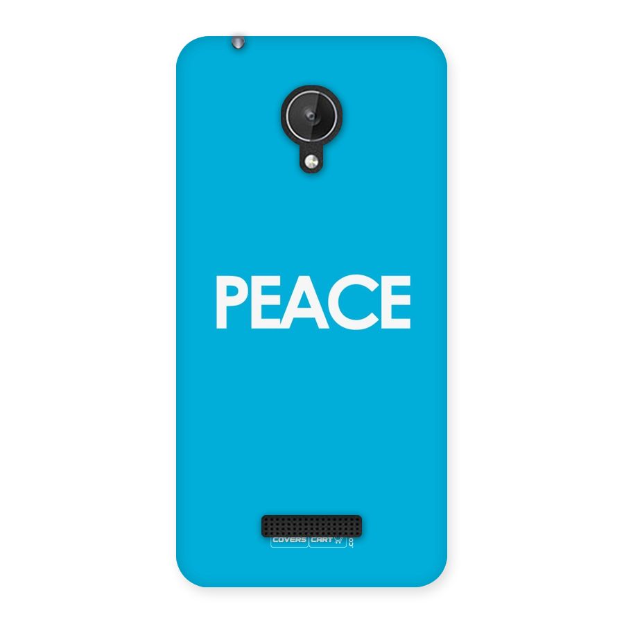 Peace Back Case for Micromax Canvas Spark Q380