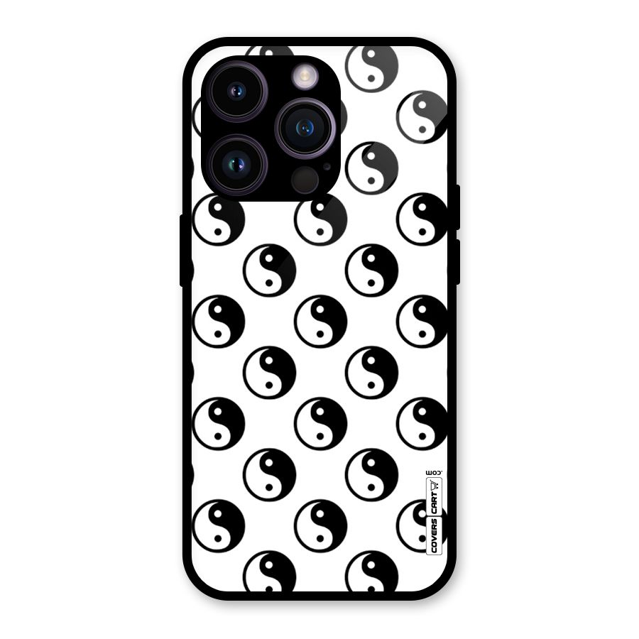 Peace Balls Glass Back Case for iPhone 14 Pro