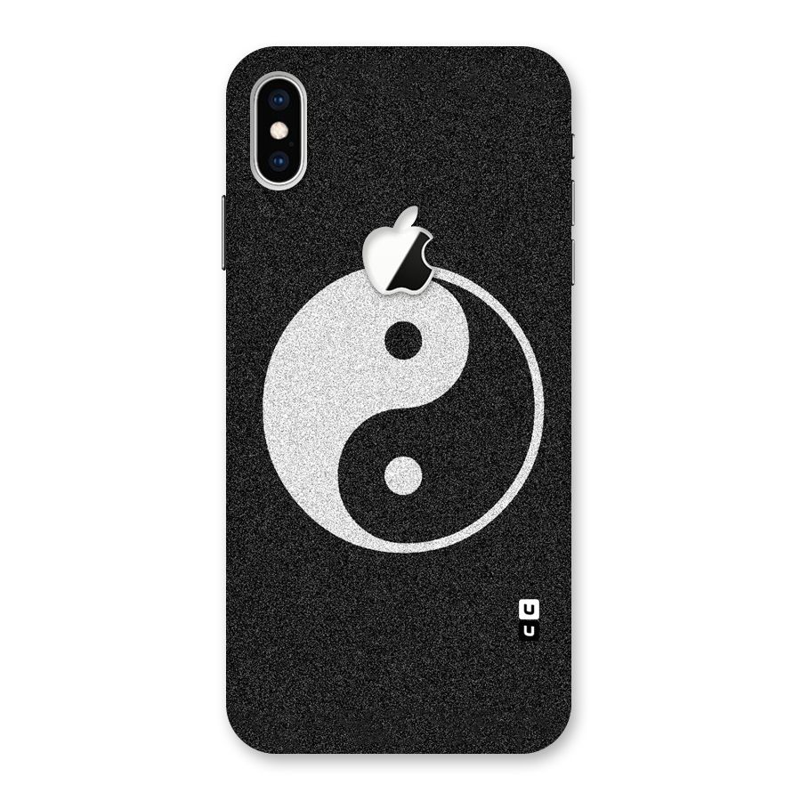 Peace Disorted Back Case for iPhone XS Max Apple Cut