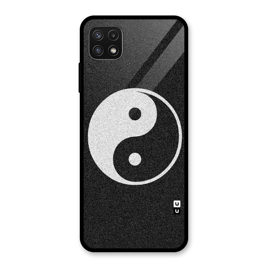 Peace Disorted Glass Back Case for Galaxy A22 5G