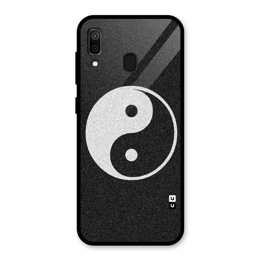 Peace Disorted Glass Back Case for Galaxy A30