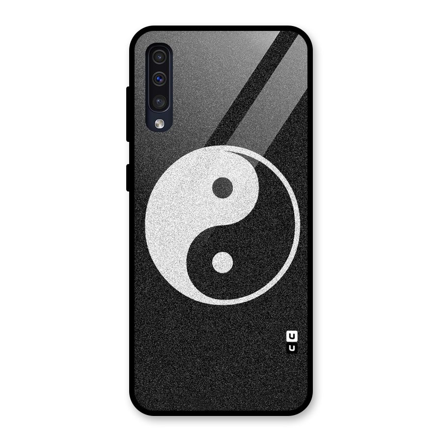 Peace Disorted Glass Back Case for Galaxy A50s