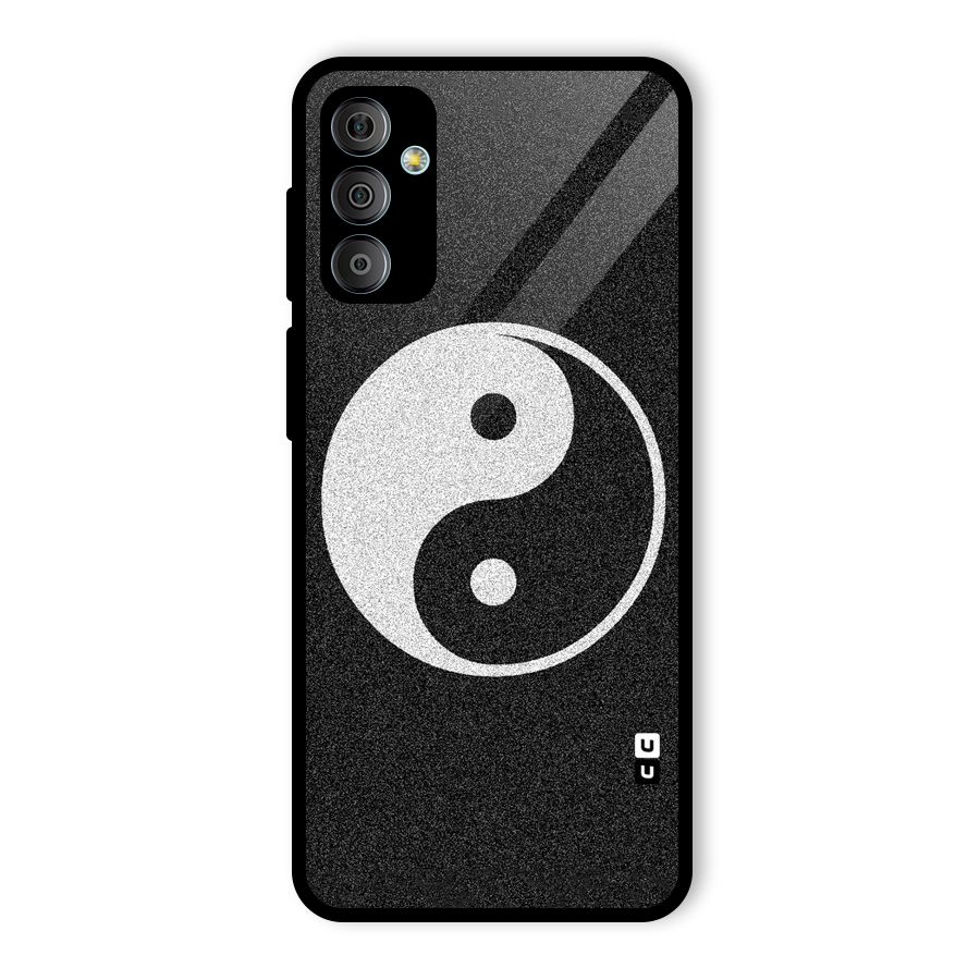 Peace Disorted Glass Back Case for Galaxy F23