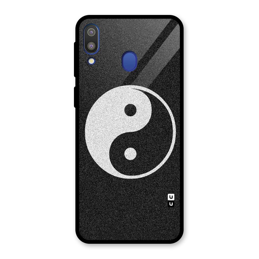 Peace Disorted Glass Back Case for Galaxy M20