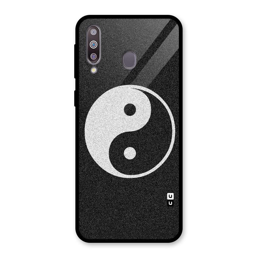 Peace Disorted Glass Back Case for Galaxy M30