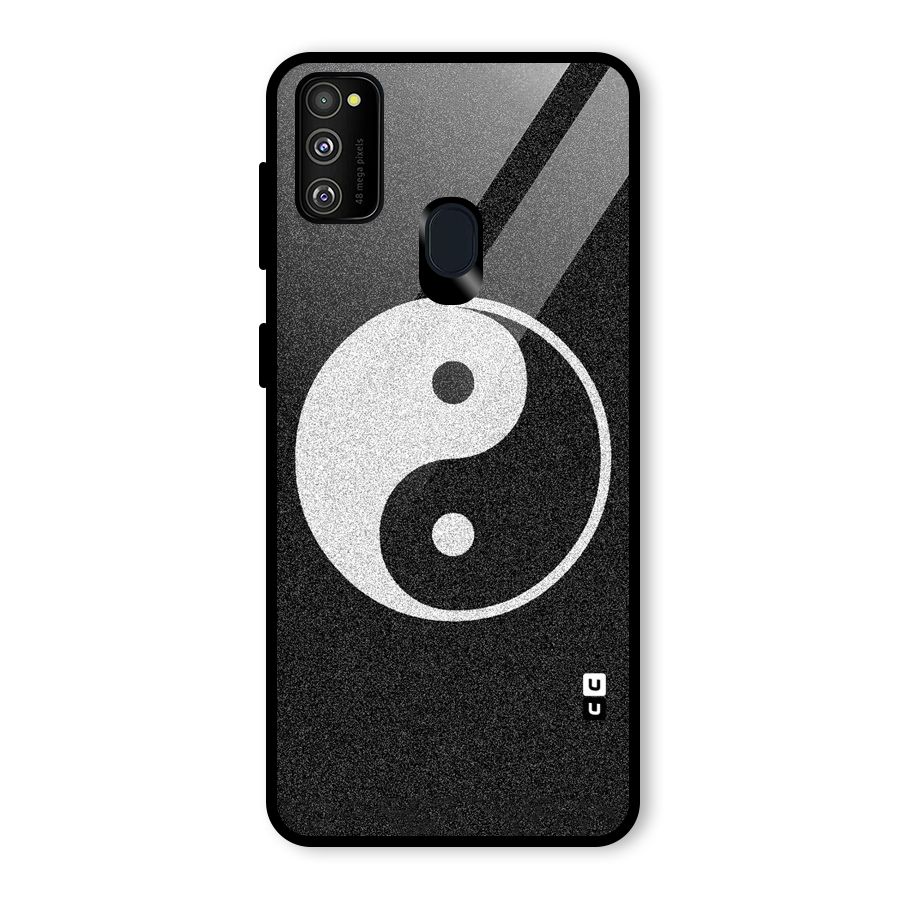 Peace Disorted Glass Back Case for Galaxy M30s