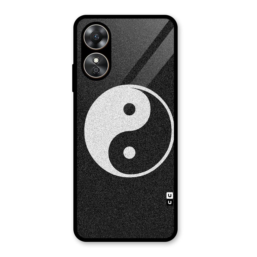 Peace Disorted Glass Back Case for Oppo A17