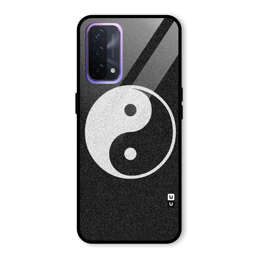 Peace Disorted Glass Back Case for Oppo A74 5G