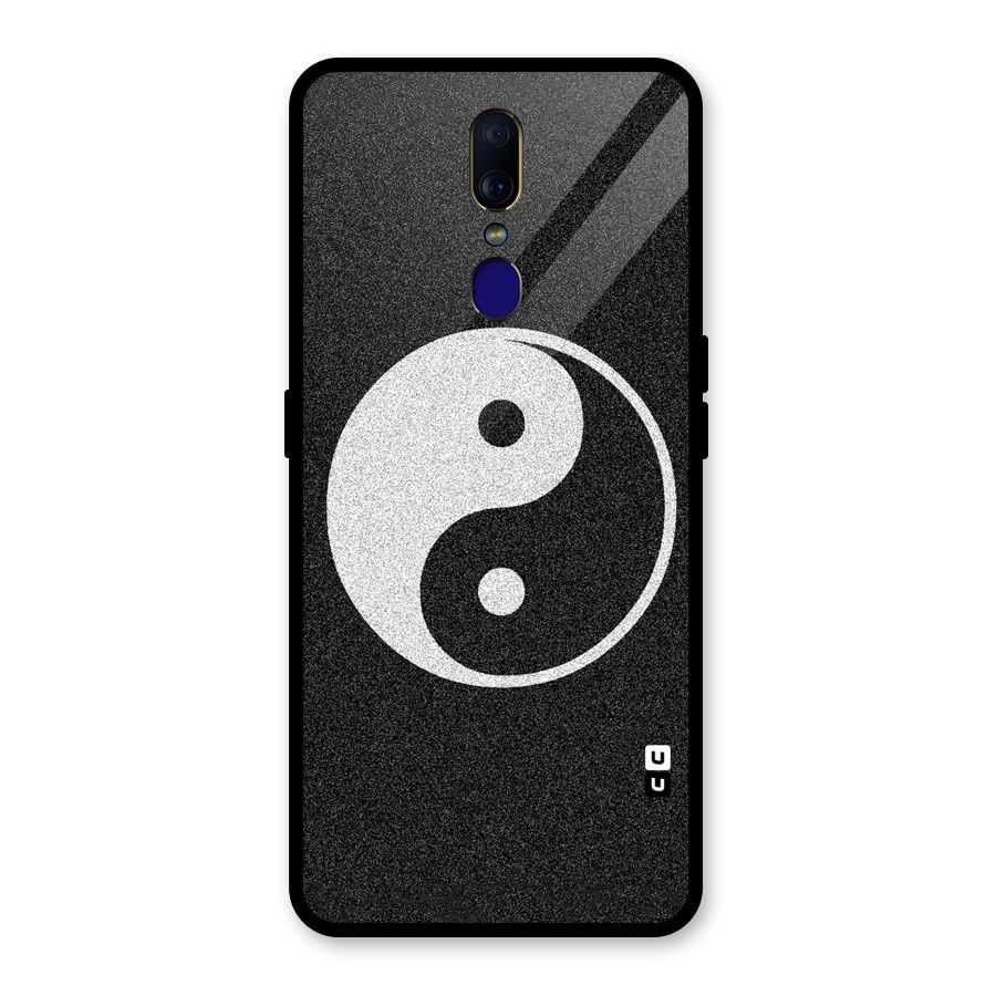 Peace Disorted Glass Back Case for Oppo F11