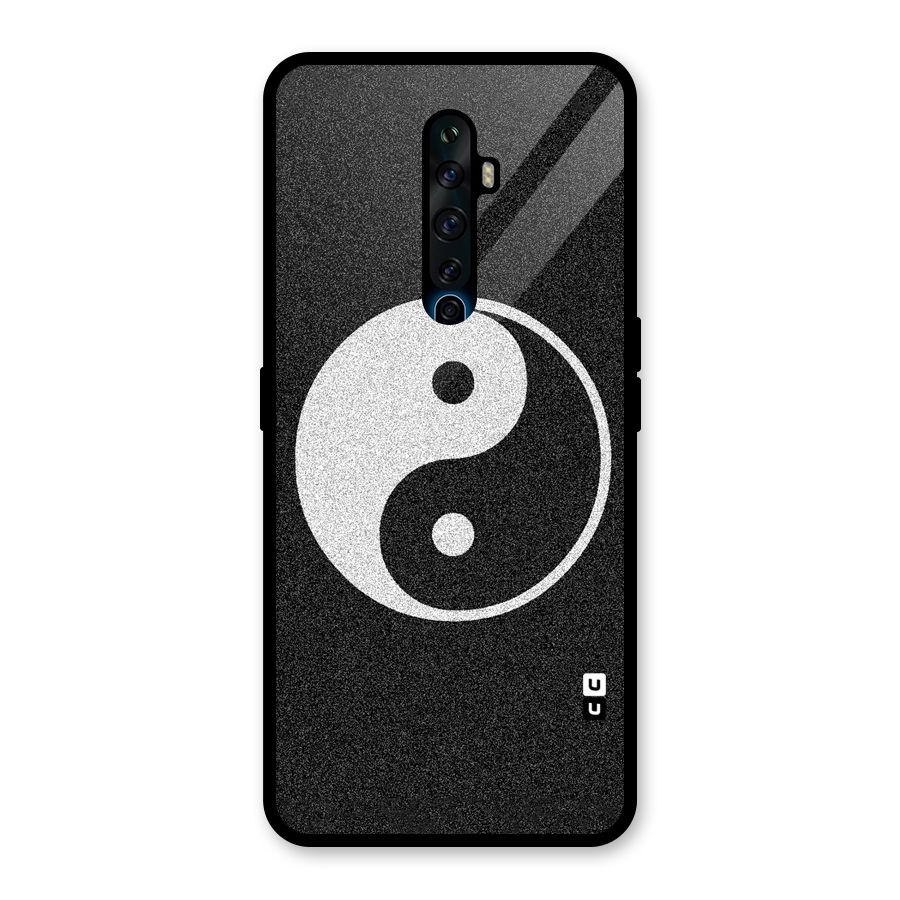 Peace Disorted Glass Back Case for Oppo Reno2 F