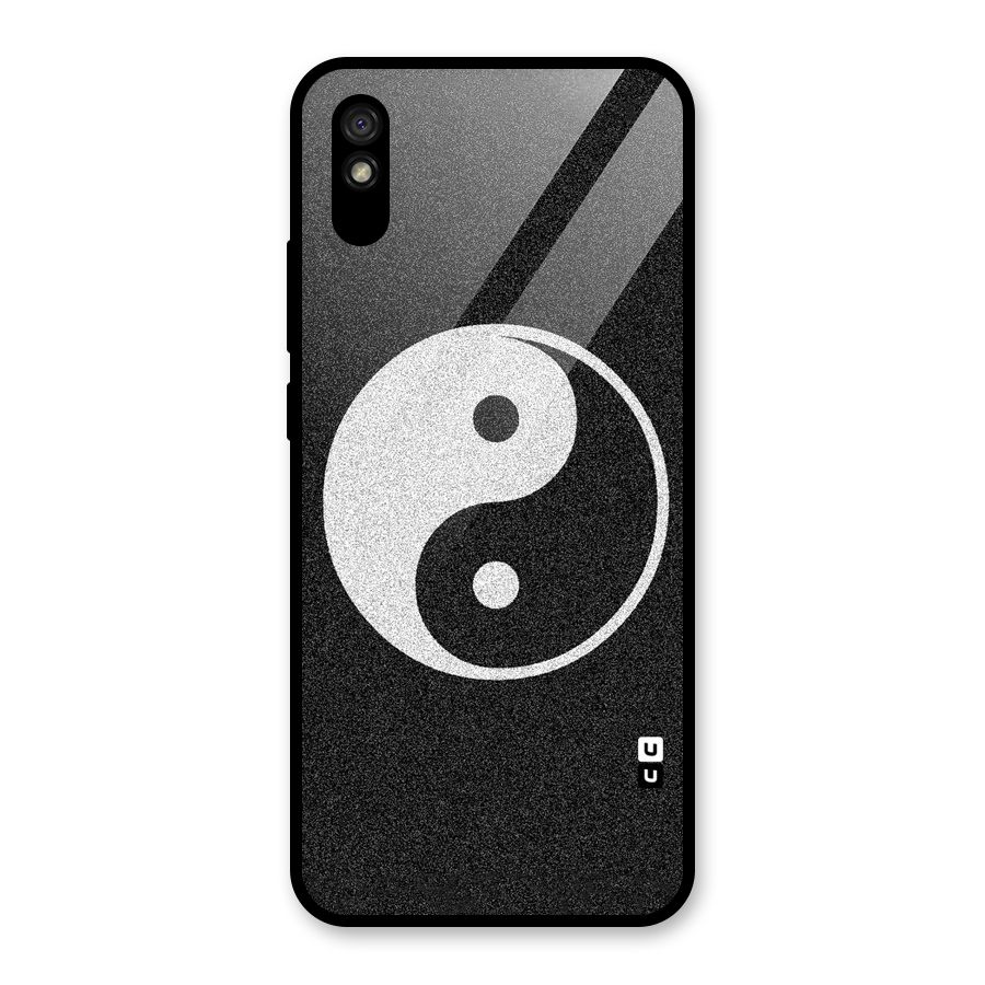 Peace Disorted Glass Back Case for Redmi 9A