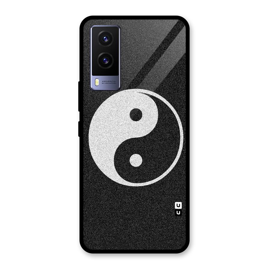 Peace Disorted Glass Back Case for Vivo V21e 5G