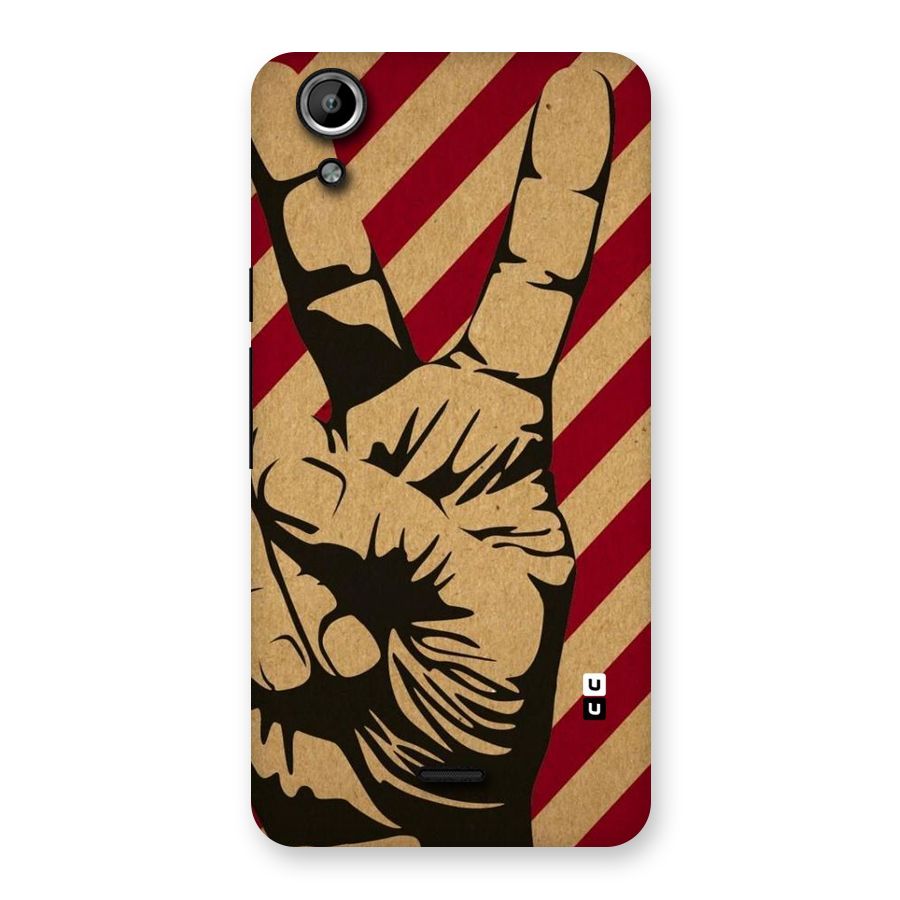 Peace Stripes Back Case for Micromax Canvas Selfie Lens Q345