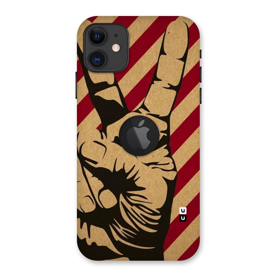 Peace Stripes Back Case for iPhone 11 Logo Cut