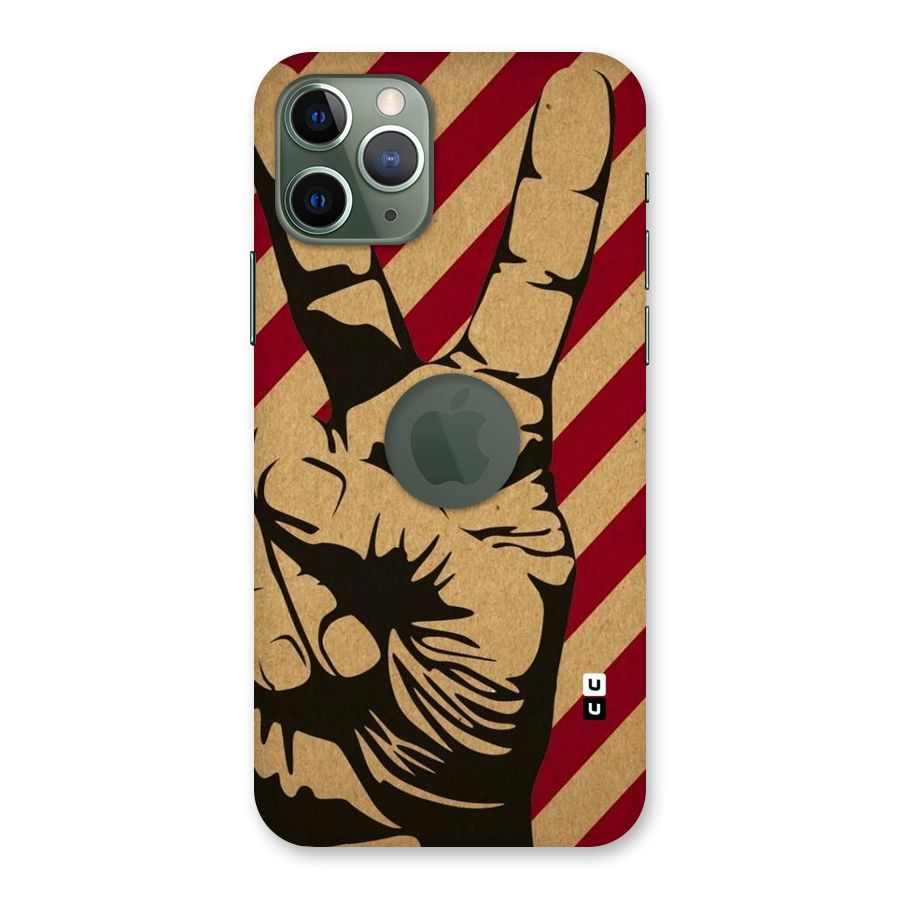 Peace Stripes Back Case for iPhone 11 Pro Logo  Cut