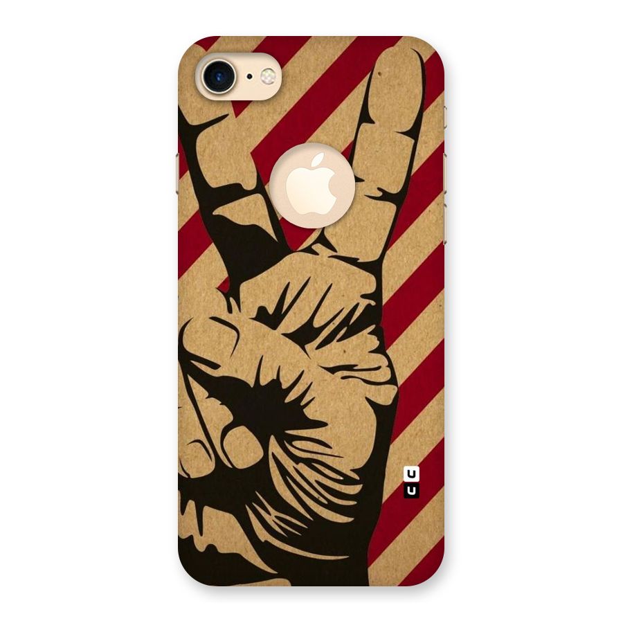 Peace Stripes Back Case for iPhone 7 Logo Cut