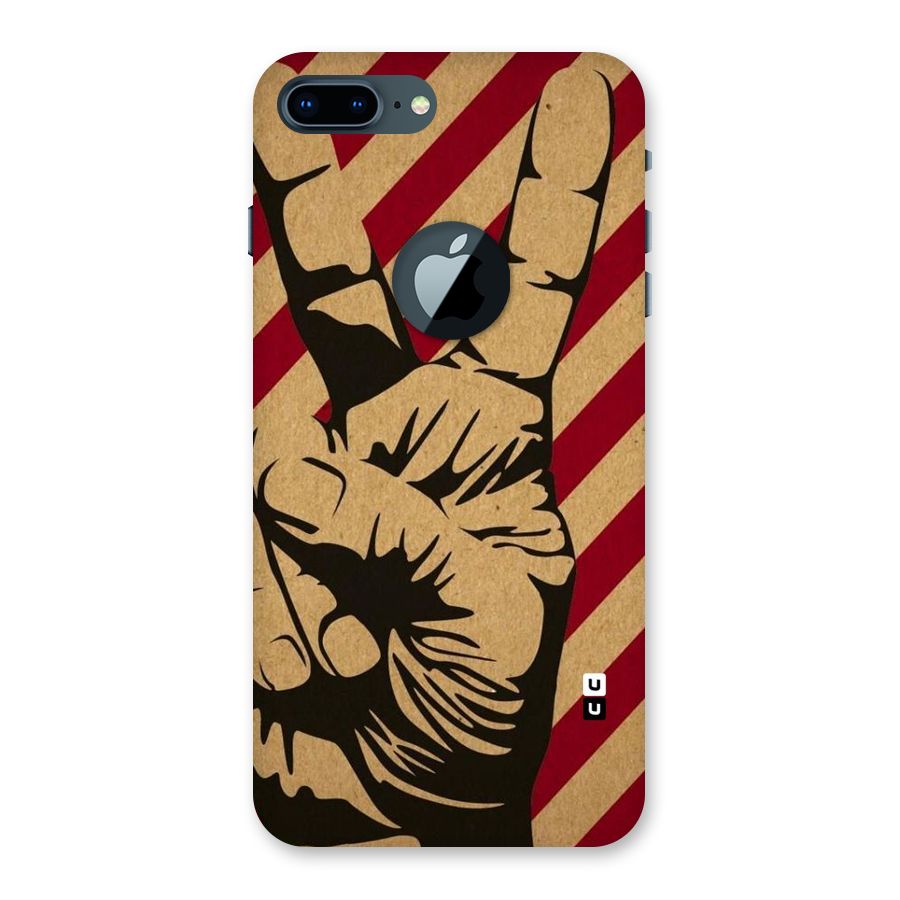 Peace Stripes Back Case for iPhone 7 Plus Logo Cut