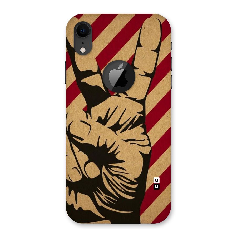 Peace Stripes Back Case for iPhone XR Logo Cut