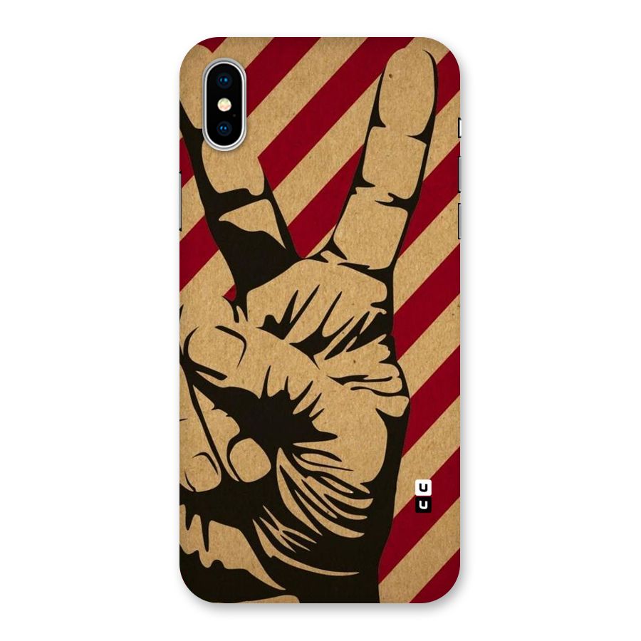Peace Stripes Back Case for iPhone XS