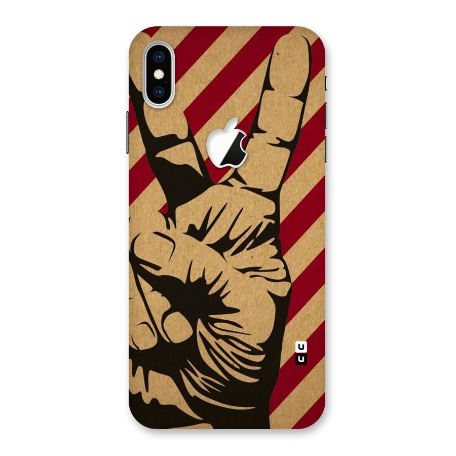 Peace Stripes Back Case for iPhone XS Max Apple Cut