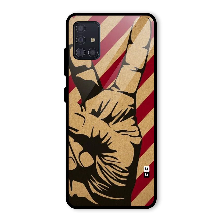 Peace Stripes Glass Back Case for Galaxy A51