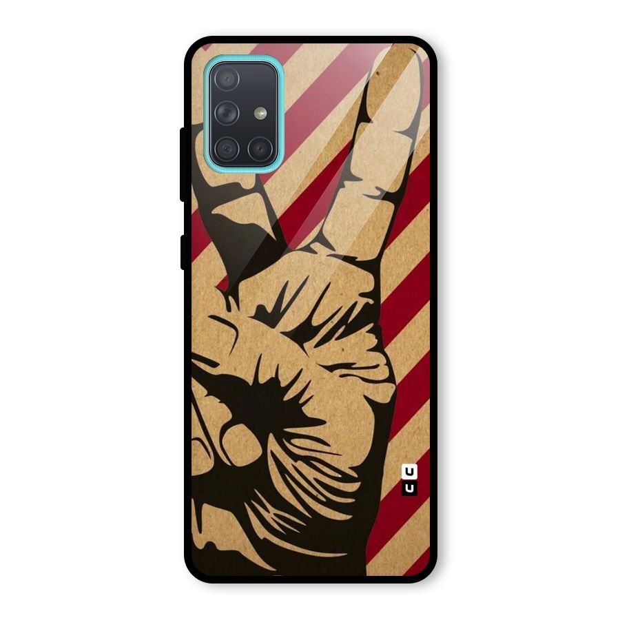 Peace Stripes Glass Back Case for Galaxy A71
