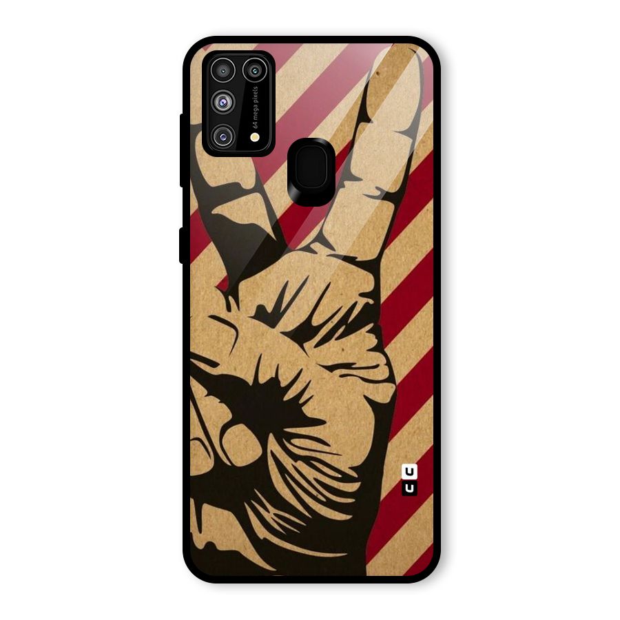 Peace Stripes Glass Back Case for Galaxy F41
