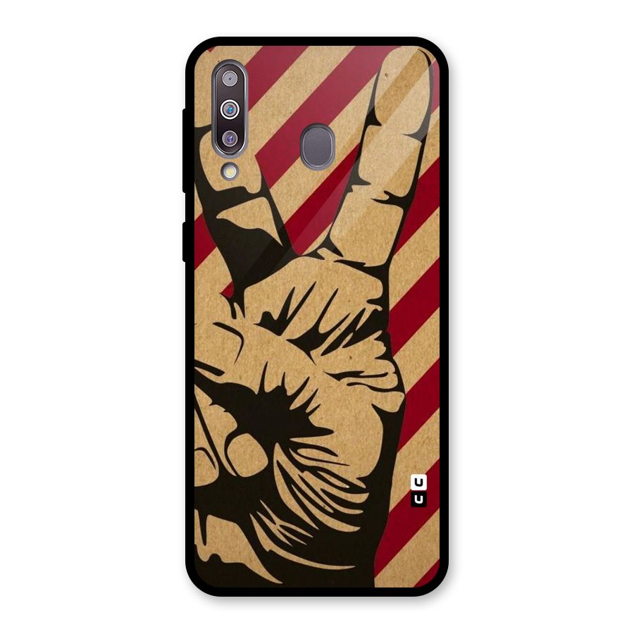 Peace Stripes Glass Back Case for Galaxy M30