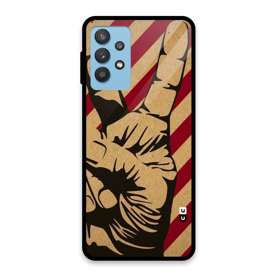 Peace Stripes Glass Back Case for Galaxy M32 5G