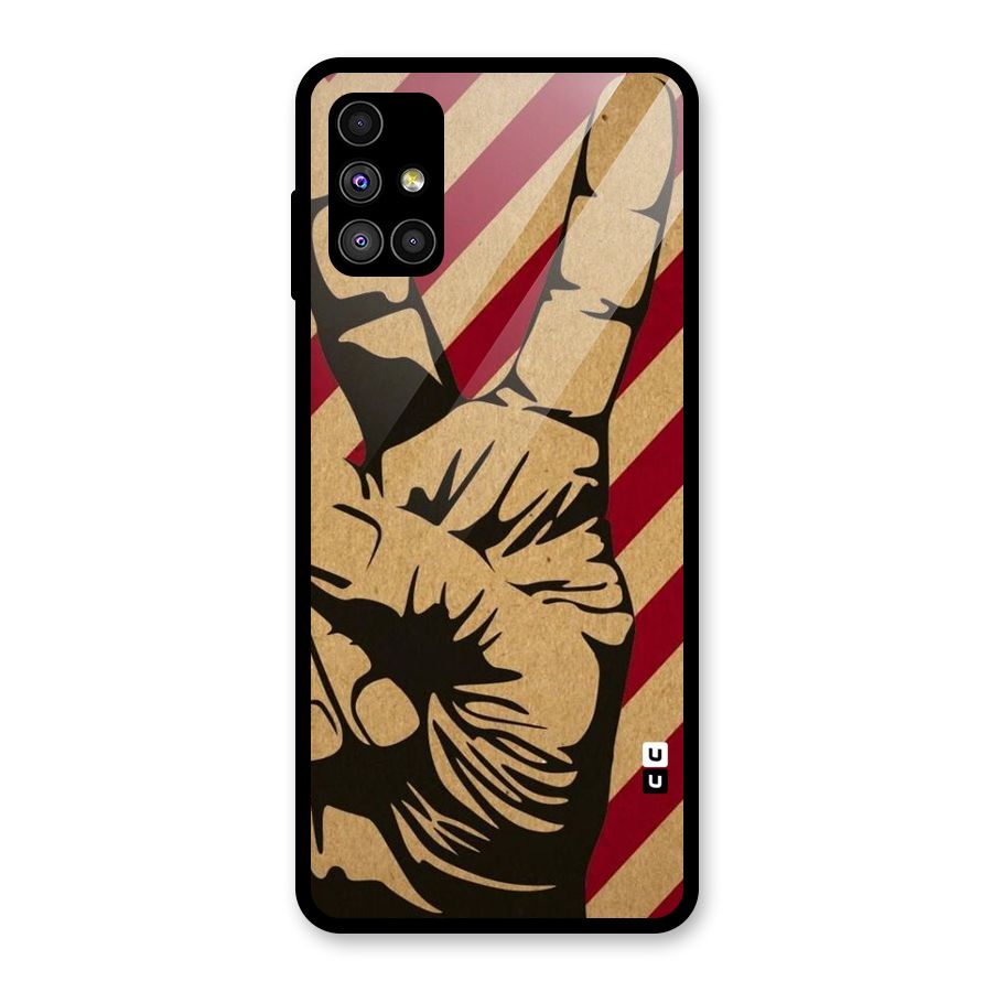 Peace Stripes Glass Back Case for Galaxy M51