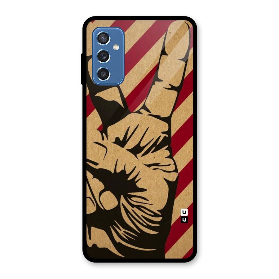 Peace Stripes Glass Back Case for Galaxy M52 5G