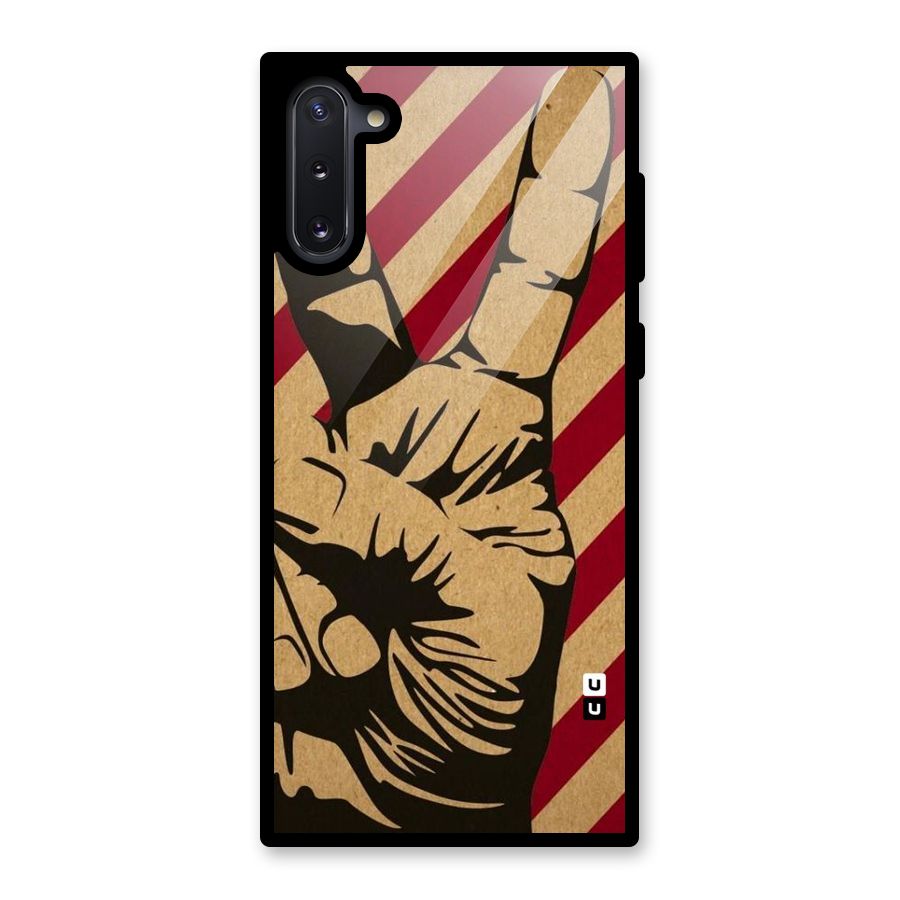Peace Stripes Glass Back Case for Galaxy Note 10