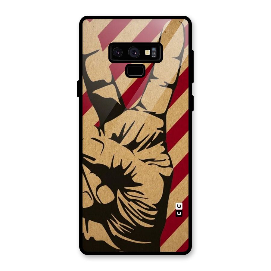 Peace Stripes Glass Back Case for Galaxy Note 9
