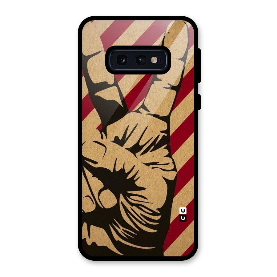 Peace Stripes Glass Back Case for Galaxy S10e