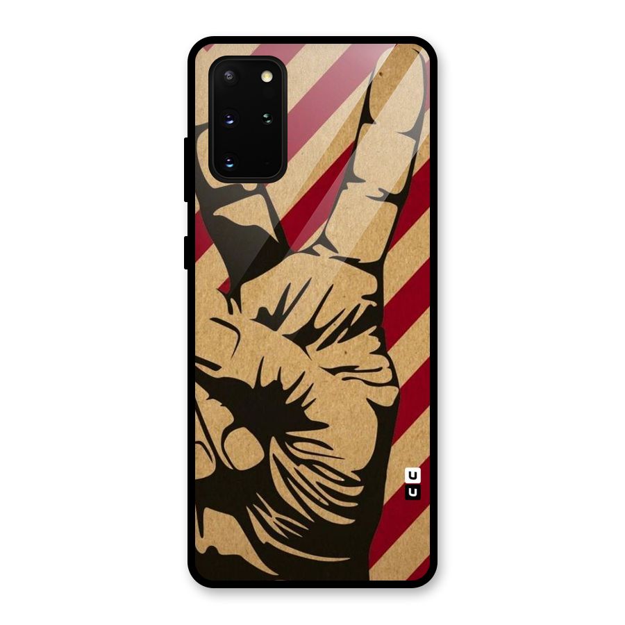 Peace Stripes Glass Back Case for Galaxy S20 Plus